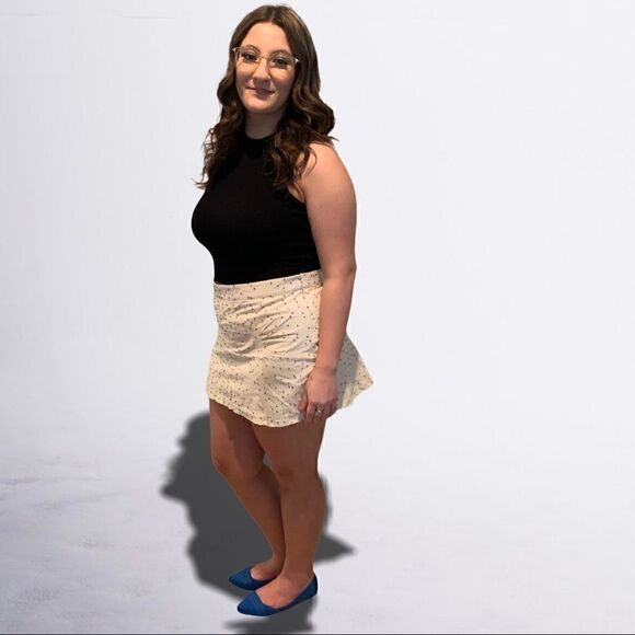 Size 12 Diane Von furstenberg CD Confettti Mini Skirt my - Picture 2 of 6